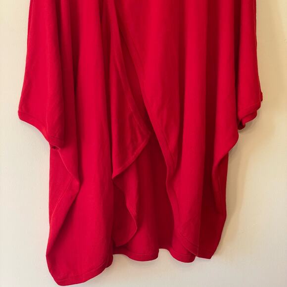Marimekko S Plus Size Poncho red fall cozy cabincore elegant festive Finland - Picture 3 of 7
